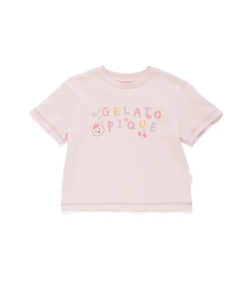 Детская футболка с принтом Drawing Bear Pink gelato pique, Pink — фото 3