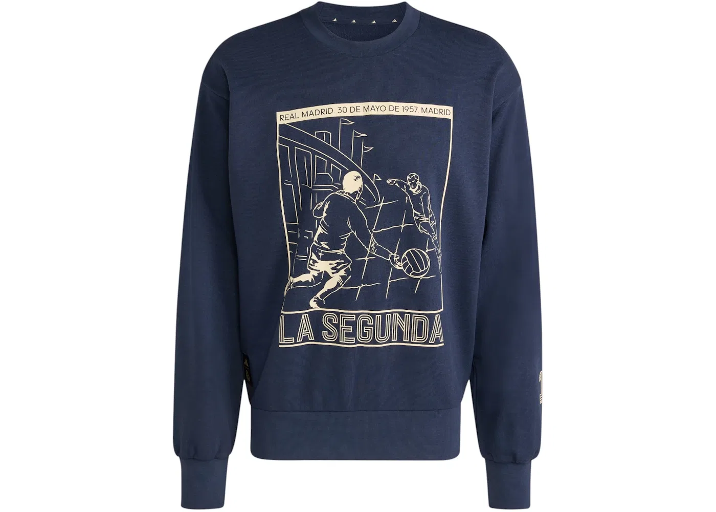 Мужской свитшот Heritage Crew с принтом Adidas Real Madrid, Legend Ink