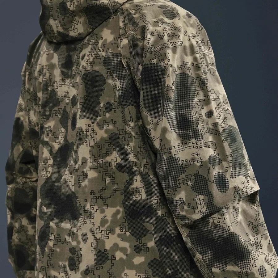 Мужской свитшот с капюшоном и принтом Tech Fleece Windrunner FZ Jacket Camo Nike — фото 4