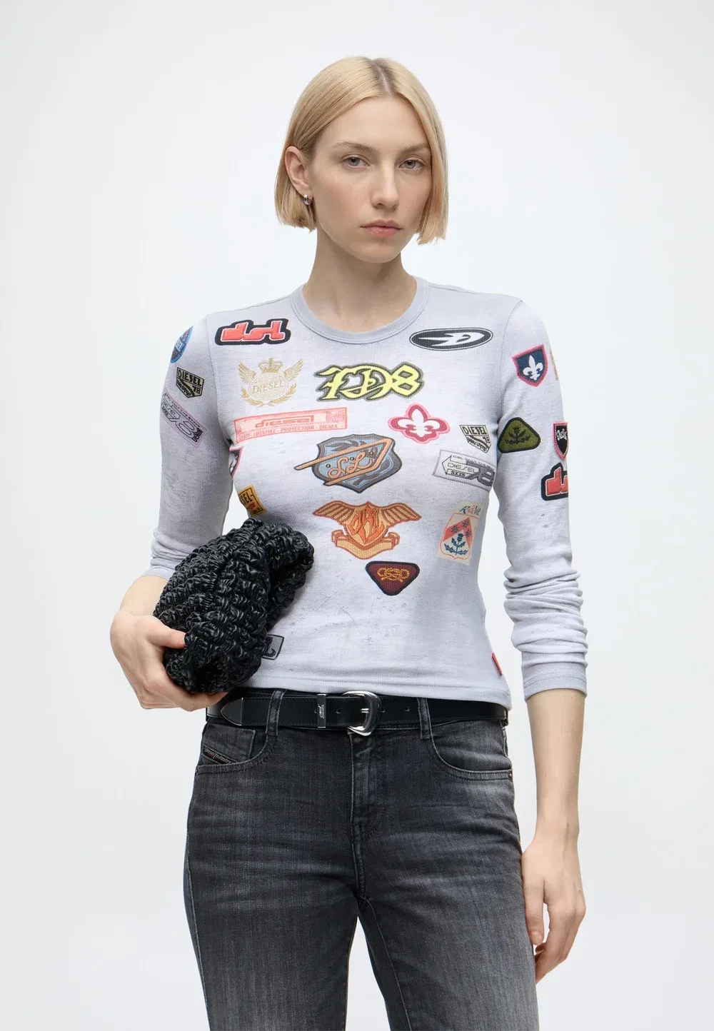 T-Ele-Longsleeve - футболка с длинными рукавами Diesel, 100A — фото 4