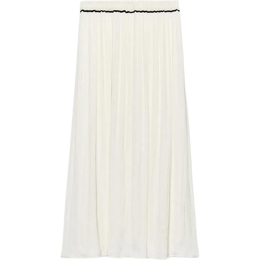 Женская длинная юбка повседневная ZARA, Raw White — фото 3