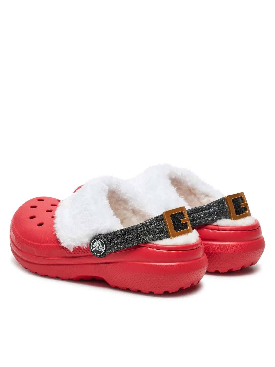 Шлепанцы для мальчика Classic Lined Santa Clog Crocs, красный — фото 3