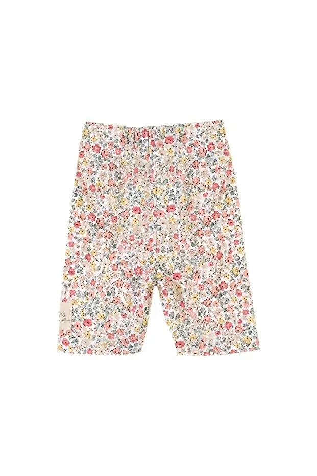 Детские леггинсы для девочек с цветочным принтом Little Gusto, Flower Pattern — фото 2