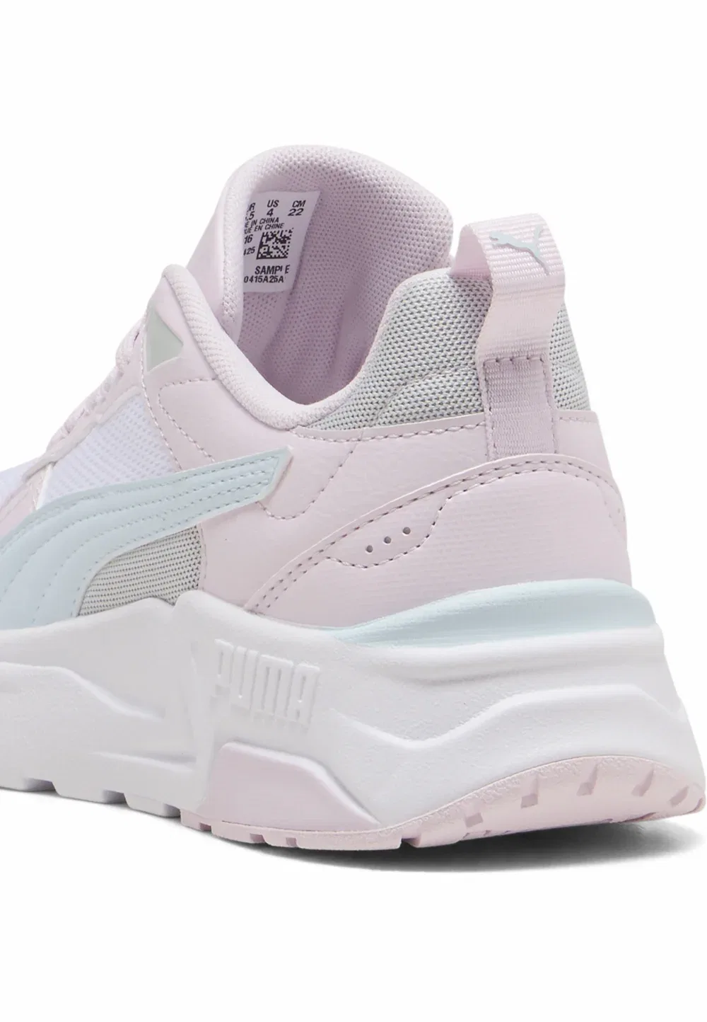 Кроссовки Trinity 2 lt jr унисекс Puma, White-Aqua Glow-Powder Pink — фото 4