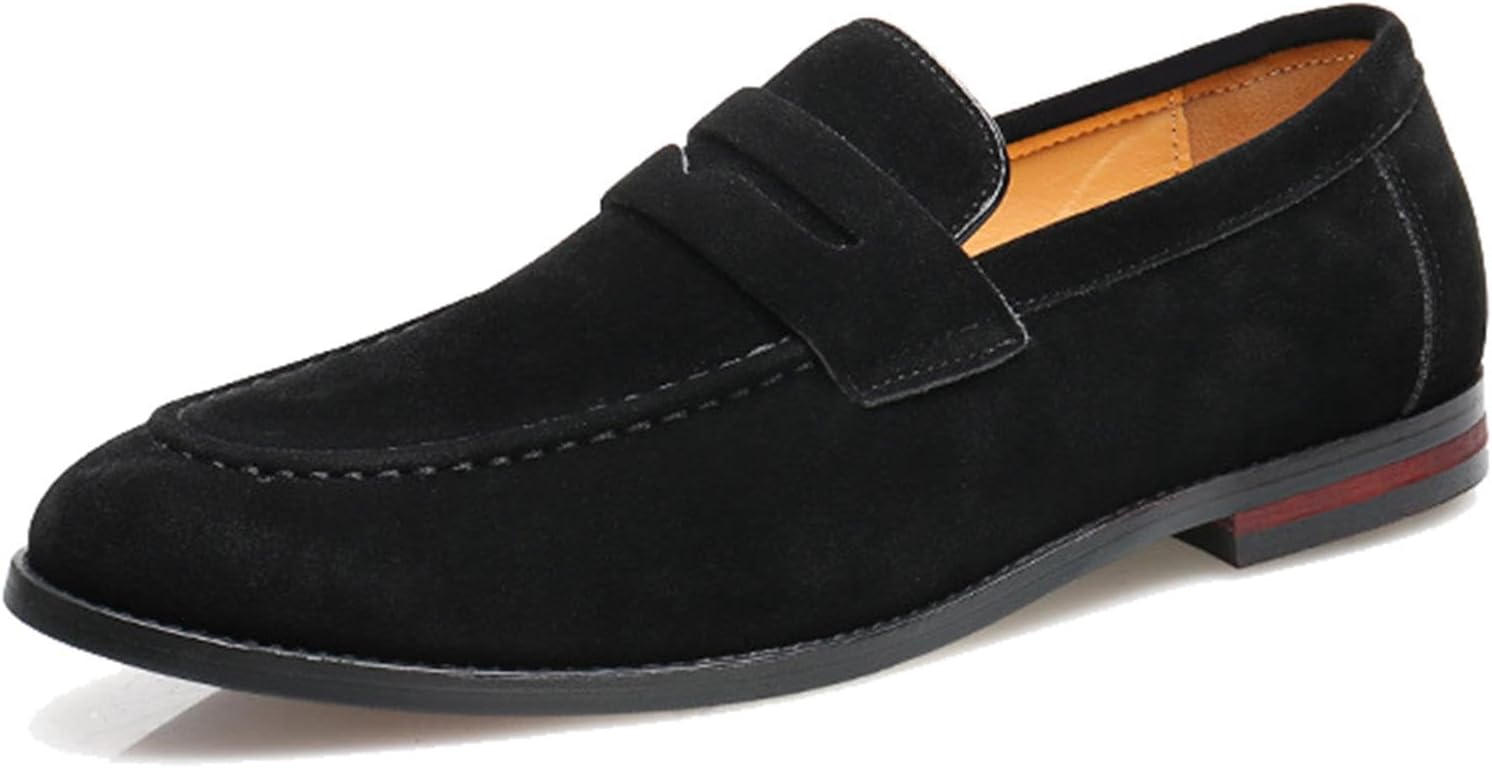 

Мужские замшевые лоферы на каждый день, слипоны, легкие мягкие пенни-лоферы, классические мокасины, обувь Ppxid, черный