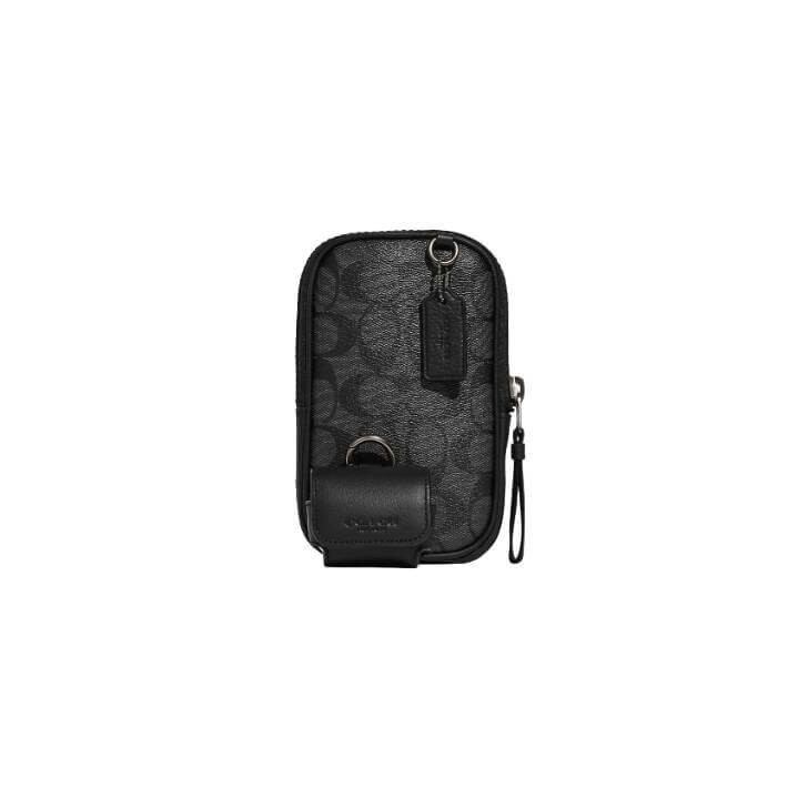 

Чехол Coach Outlet Multifunction Phone In Signature Canvas, бронзовый/темно-серый/черный