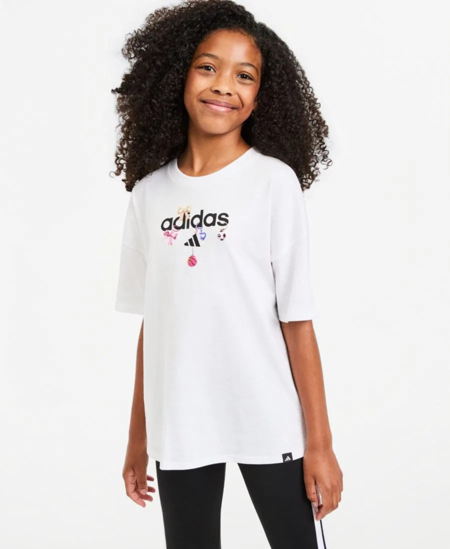 Футболка с коротким рукавом с принтом Yay Sports adidas, White