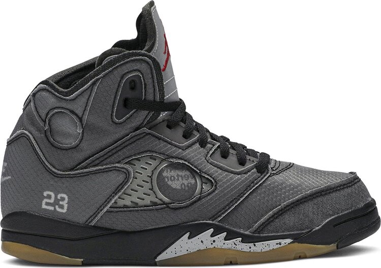 

Кроссовки Off-White x Air Jordan 5 Retro SP PS Muslin, черный, Черный;серый, Кроссовки Off-White x Air Jordan 5 Retro SP PS Muslin, черный