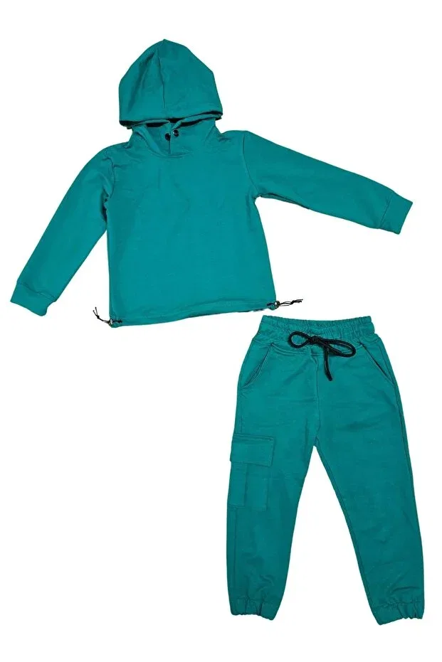 Детский спортивный костюм с капюшоном для девочек Mnk Baby&Kids, Green