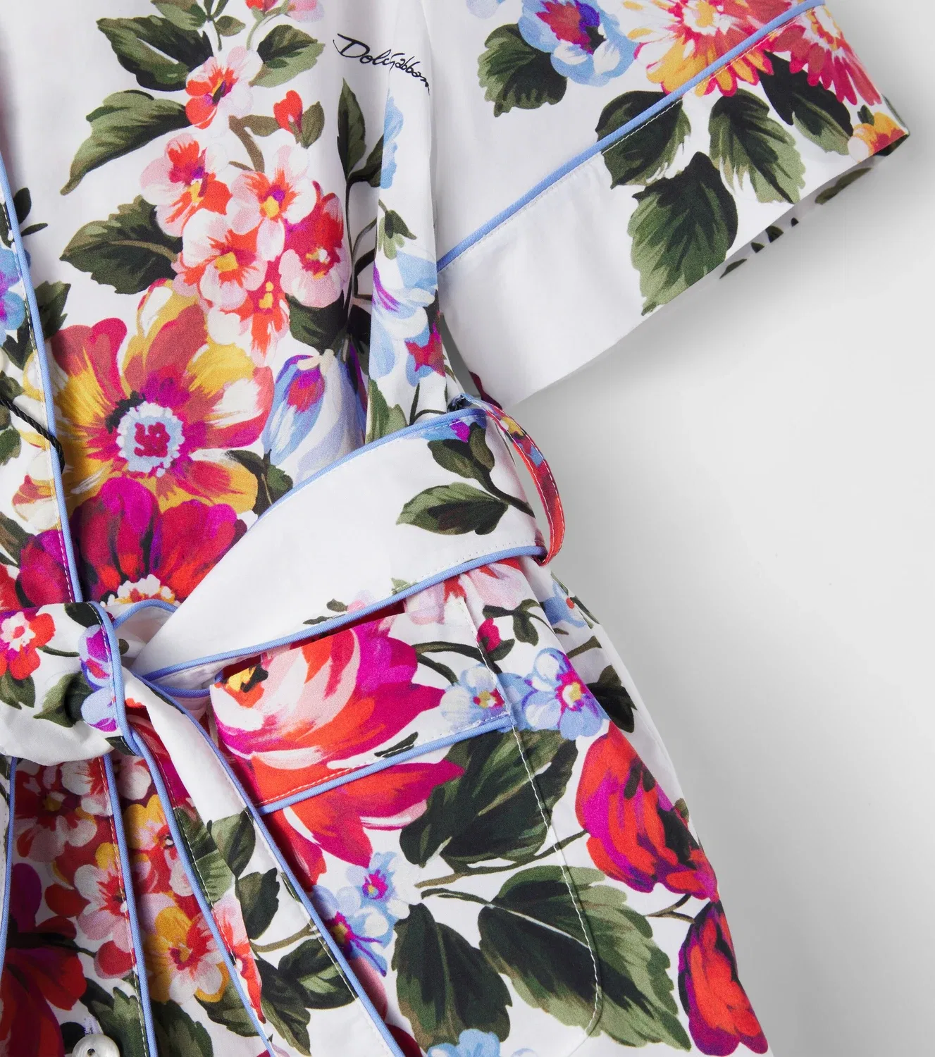 Блузка с цветочным принтом Dolce&Gabbana Kids, белый — фото 3