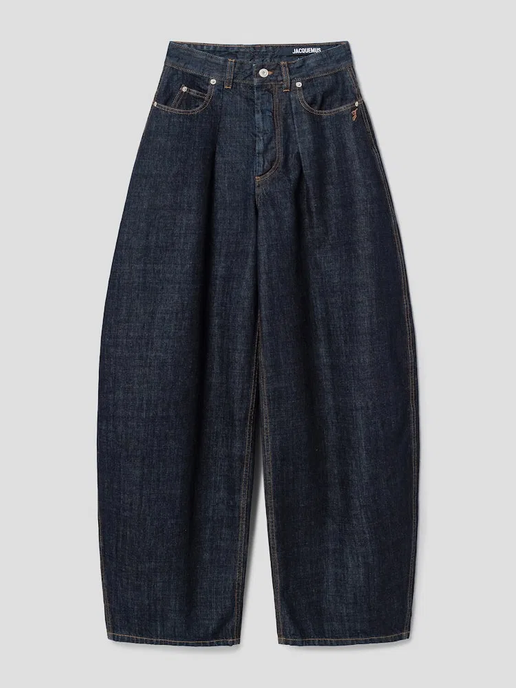 Джинсы широкие Ovalo JACQUEMUS, Dark Navy