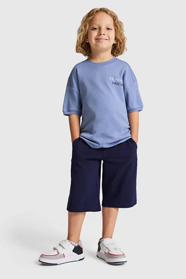 Детские шорты для мальчиков хлопковые Orme Capri Bermuda U.S. Polo Assn., Navy Blue