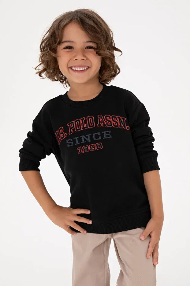Детское для мальчиков свитшот с длинным рукавом U.S. Polo Assn., Black