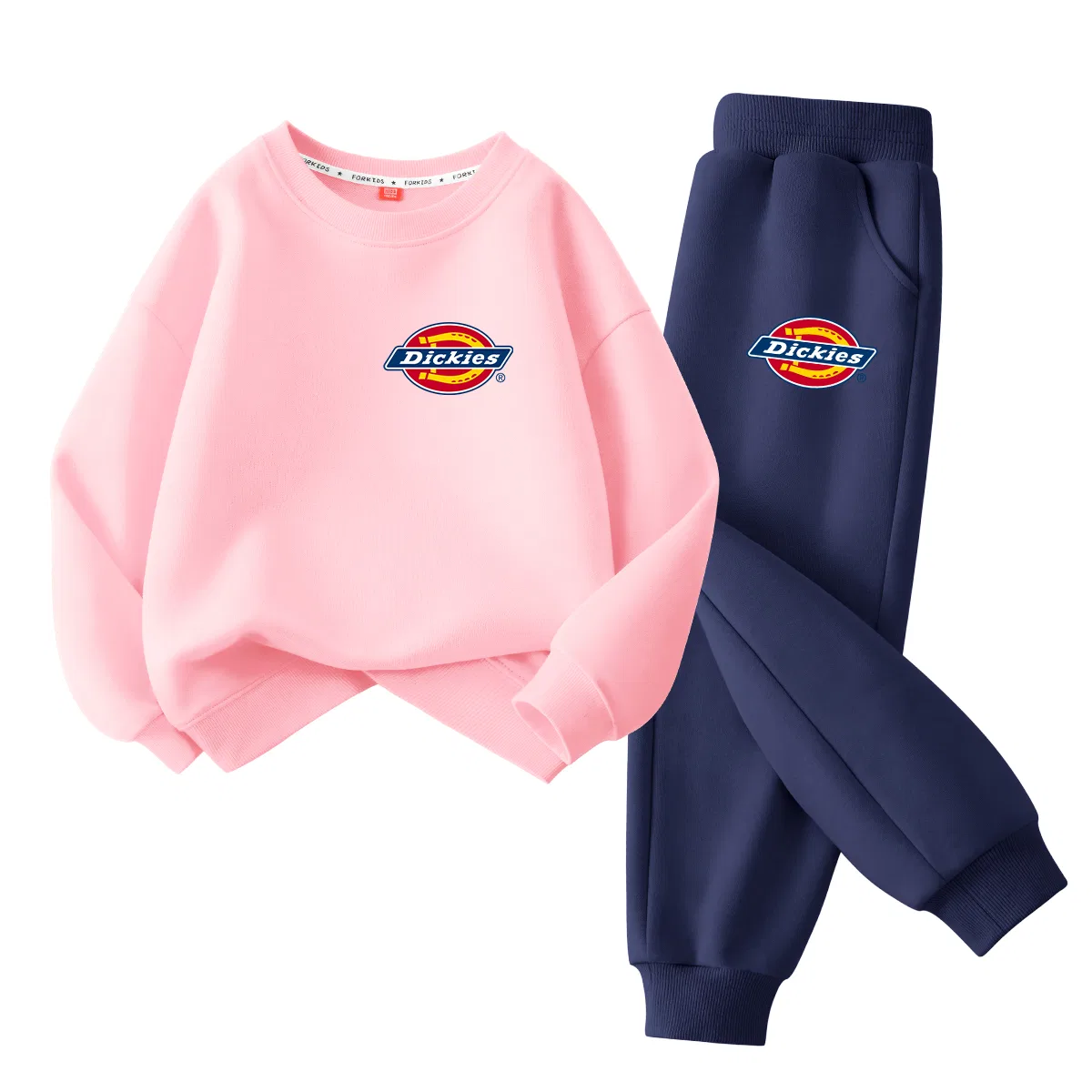 Детский комплект из двух свитшотов с логотипом S Logo Thick K, Dickies, Pink/Navy Blue