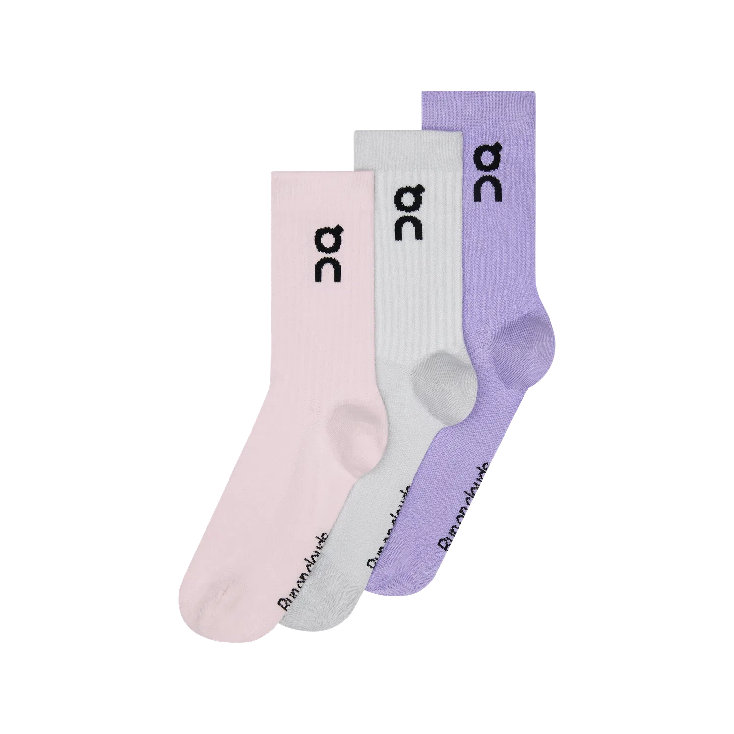 Детские носки высокие с логотипом, комплект из 3 пар, Logo Sock High 3P, On, Orchid Bloom