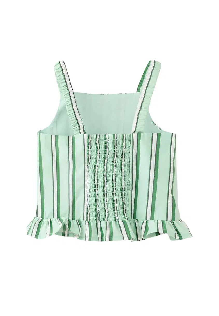 Детский топ Mango Kids, Green — фото 3