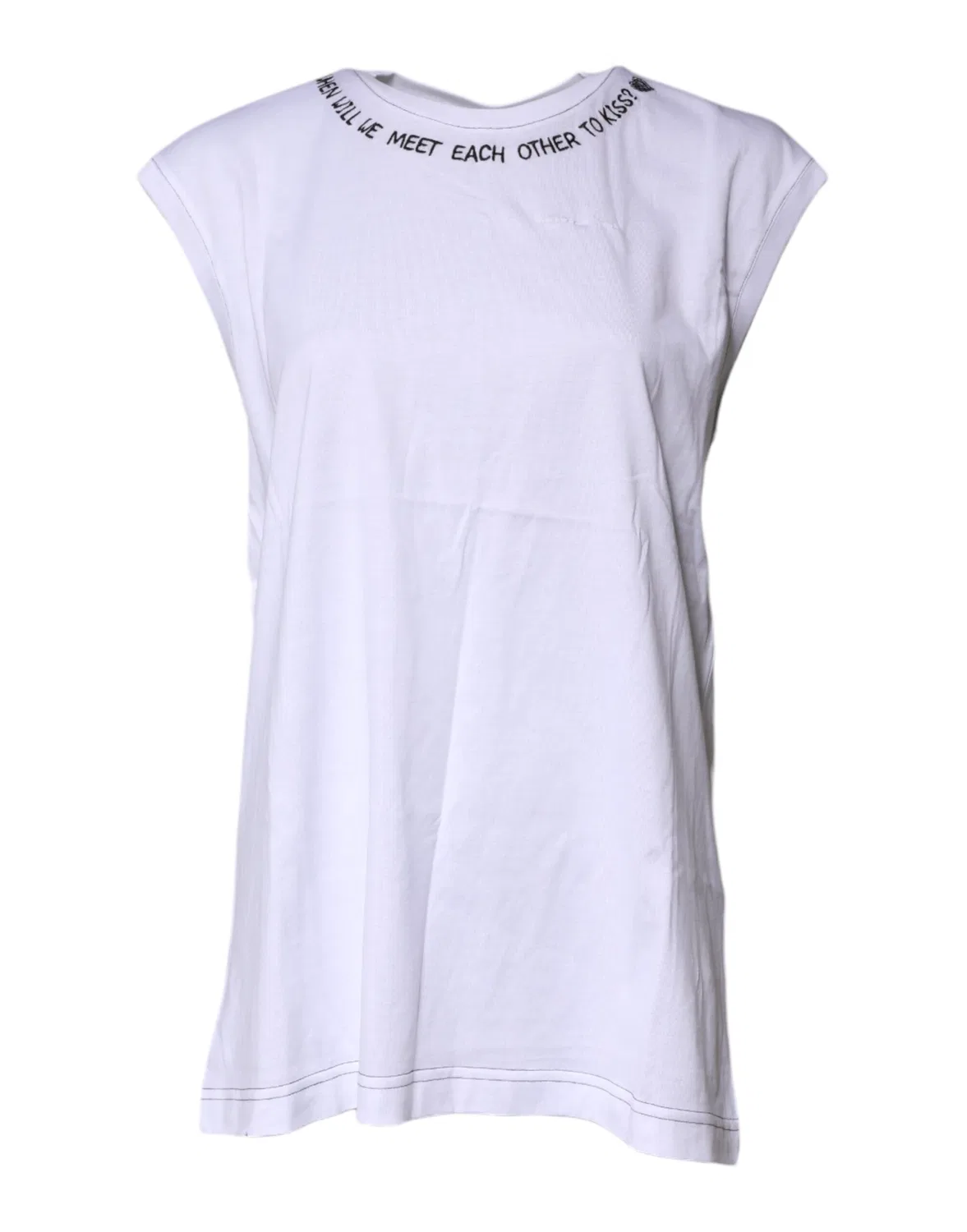 Женская футболка без рукавов с принтом Sleeveless Tank Dolce & Gabbana, White — фото 2