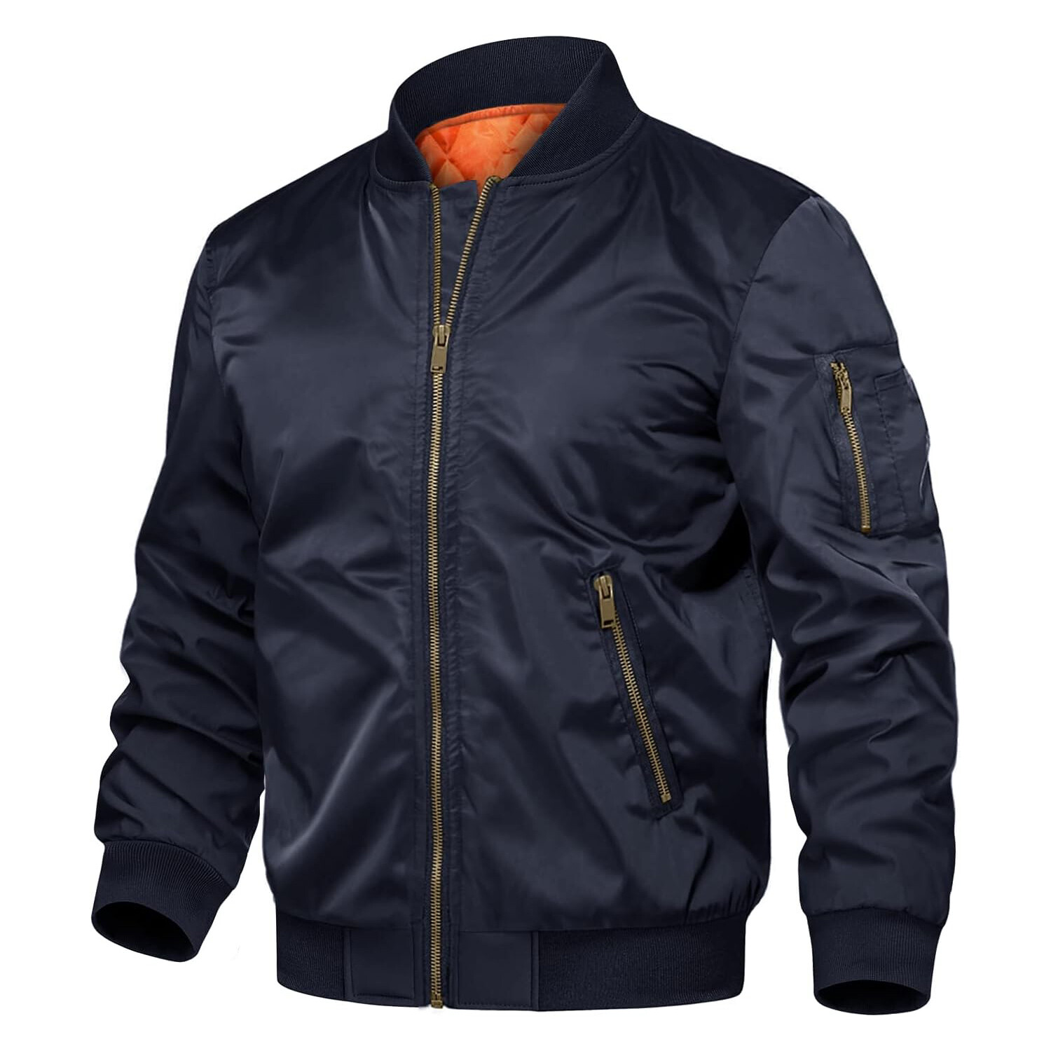 

Куртка-бомбер Tacvasen Full Zip Winter Warm Padded, темно-синий