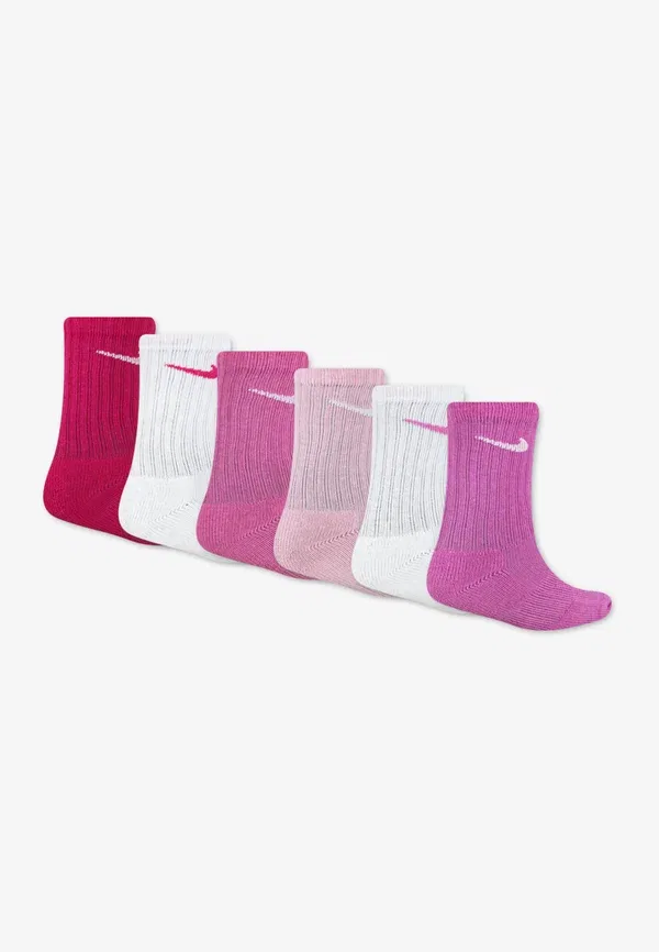 Носки хлопковые Performance Basic Crew 6 Pack Nike Sportswear, Vivid Pink, розовый — фото 2
