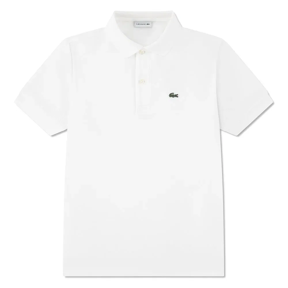 Поло Lacoste Kids с коротким рукавом, белый