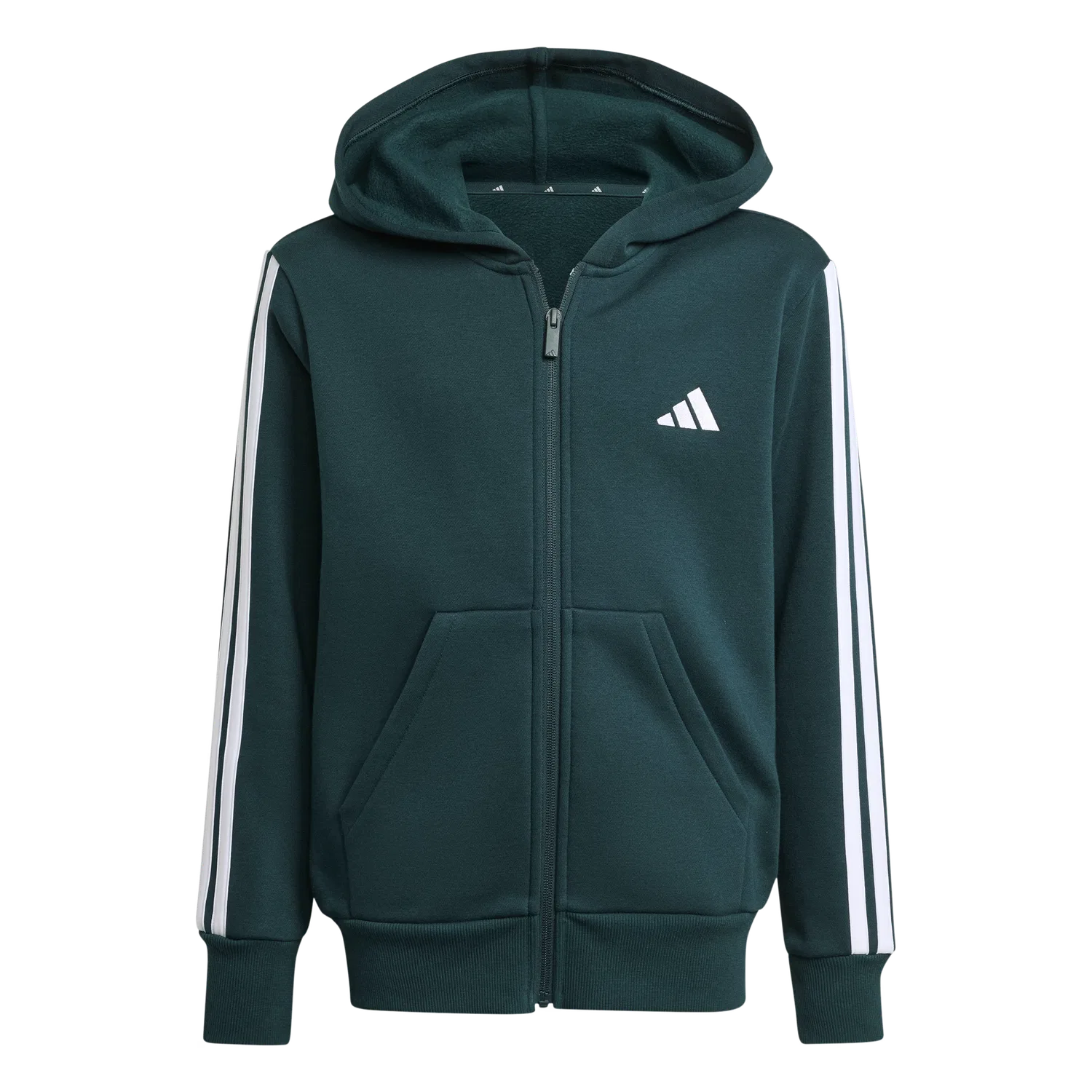 Детская тренировочная куртка с капюшоном Adidas, зеленый
