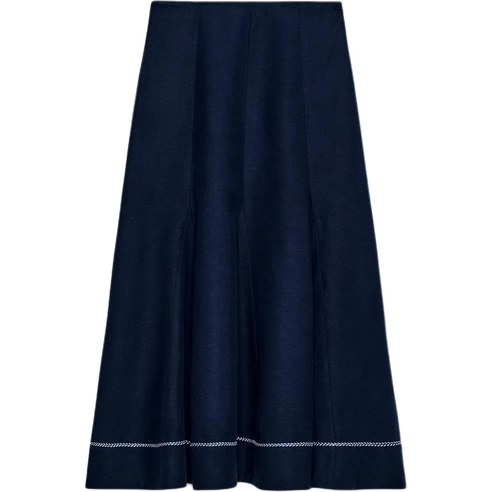 Женская юбка-трапеция свободного кроя Bright Blue ZARA, Bright Blue