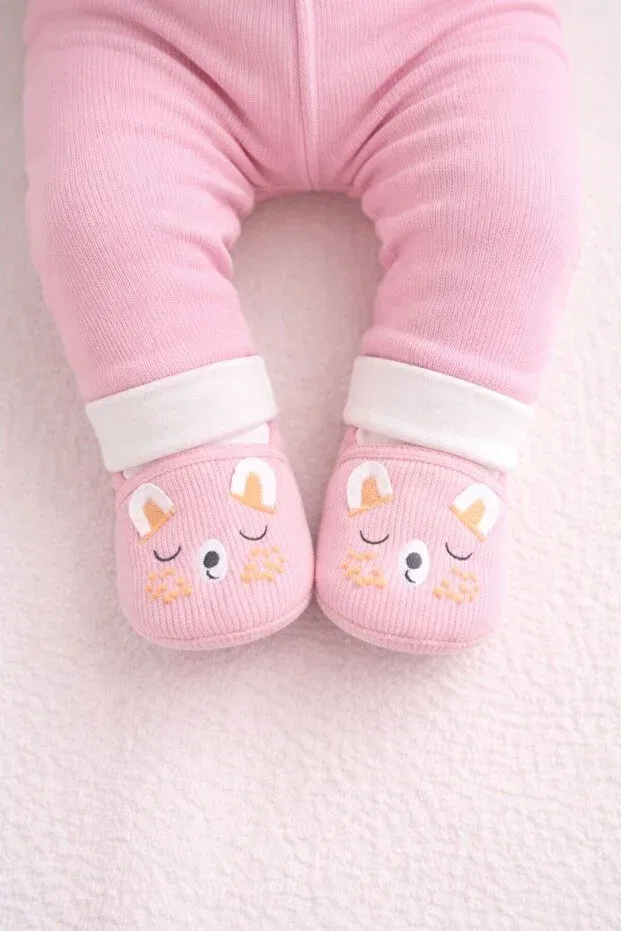 Детские тапочки-носочки для новорожденных с принтом Numix Baby Kids, Pink