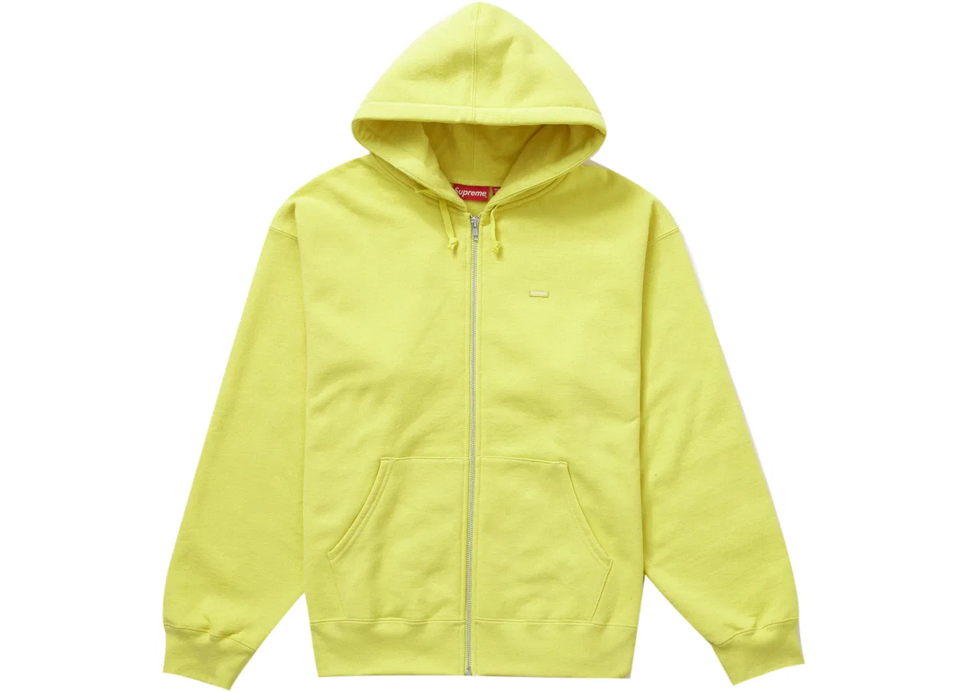 Мужской худи с молнией Supreme Sweatshirt (FW23), Acid Yellow