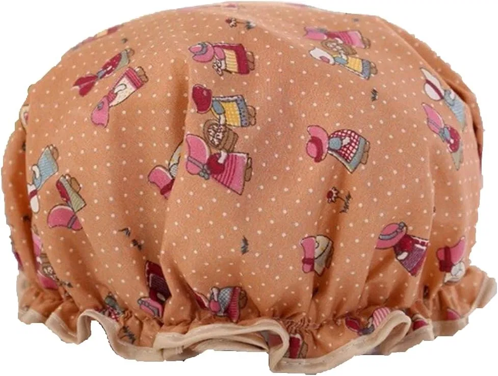Шапочка для душа Double Layer Satin EVA Jumada, Set of 2, 27x27 cm, New Pink