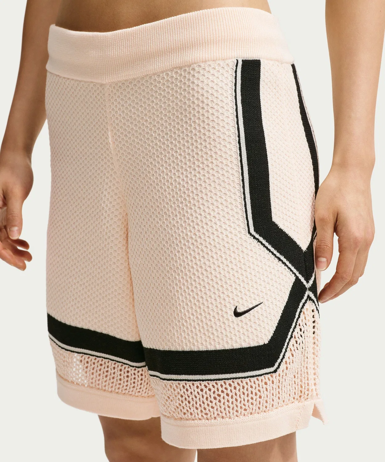 Мужские шорты с открытым трикотажем NIKE W NSW CHLL OP KNT SHORT IH1321, Белый — фото 2