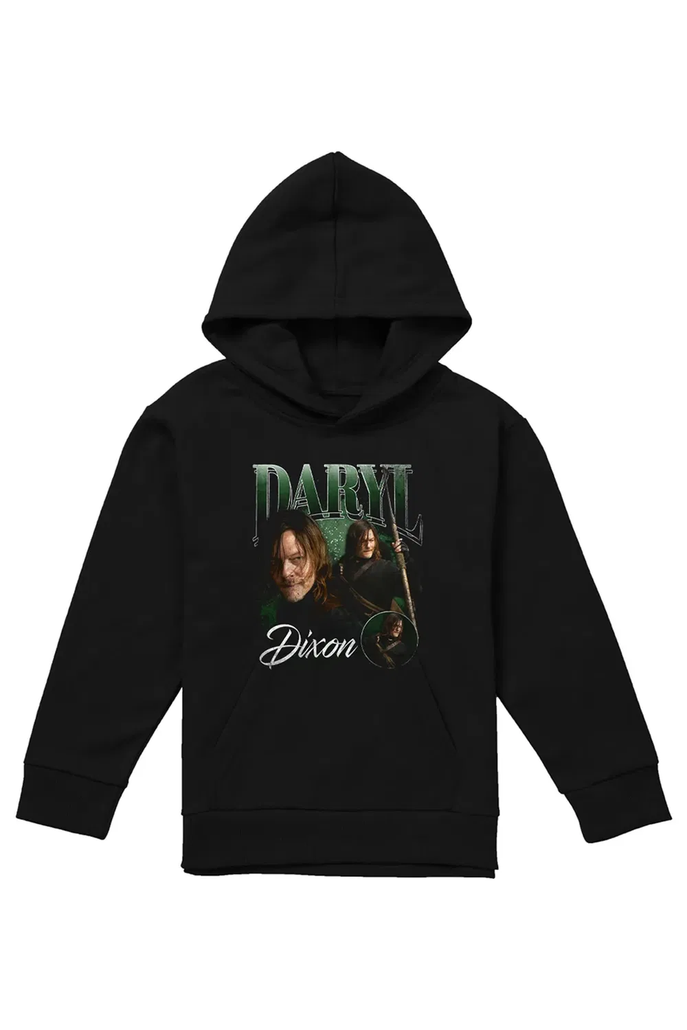 Детское худи с принтом Daryl Homage The Walking Dead, Black