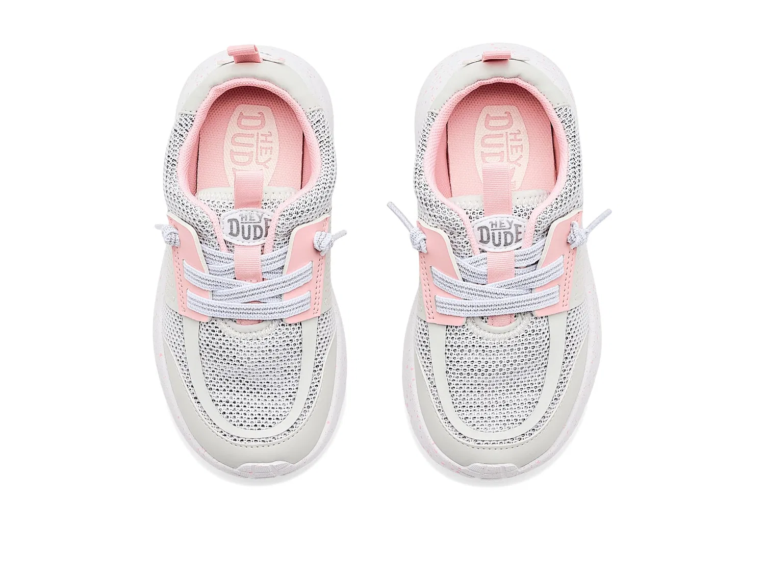 Кроссовки Sirocco Play Stretch Sox (для маленьких и больших детей) Hey Dude Kids, Grey/Pink — фото 3