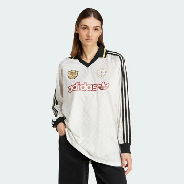 Футболка с длинным рукавом ретро спортивная, вдохновленная крикетом, Adidas — фото 2