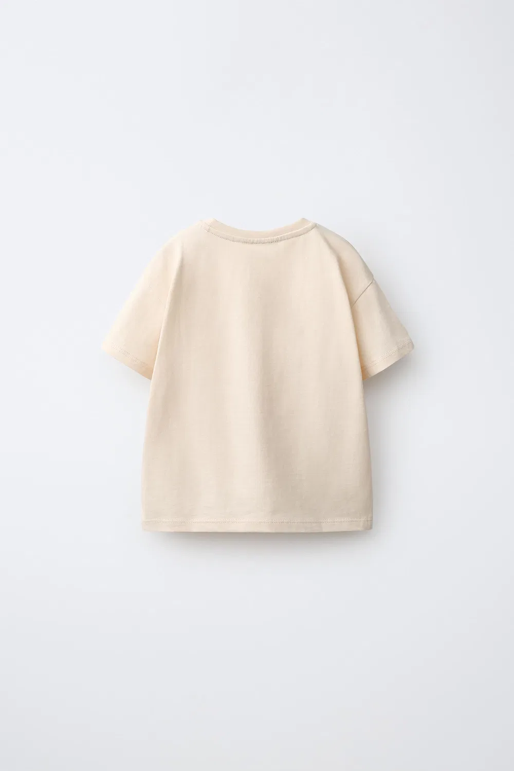 Простая футболка с вышитым сердечком ZARA, Vanilla — фото 2
