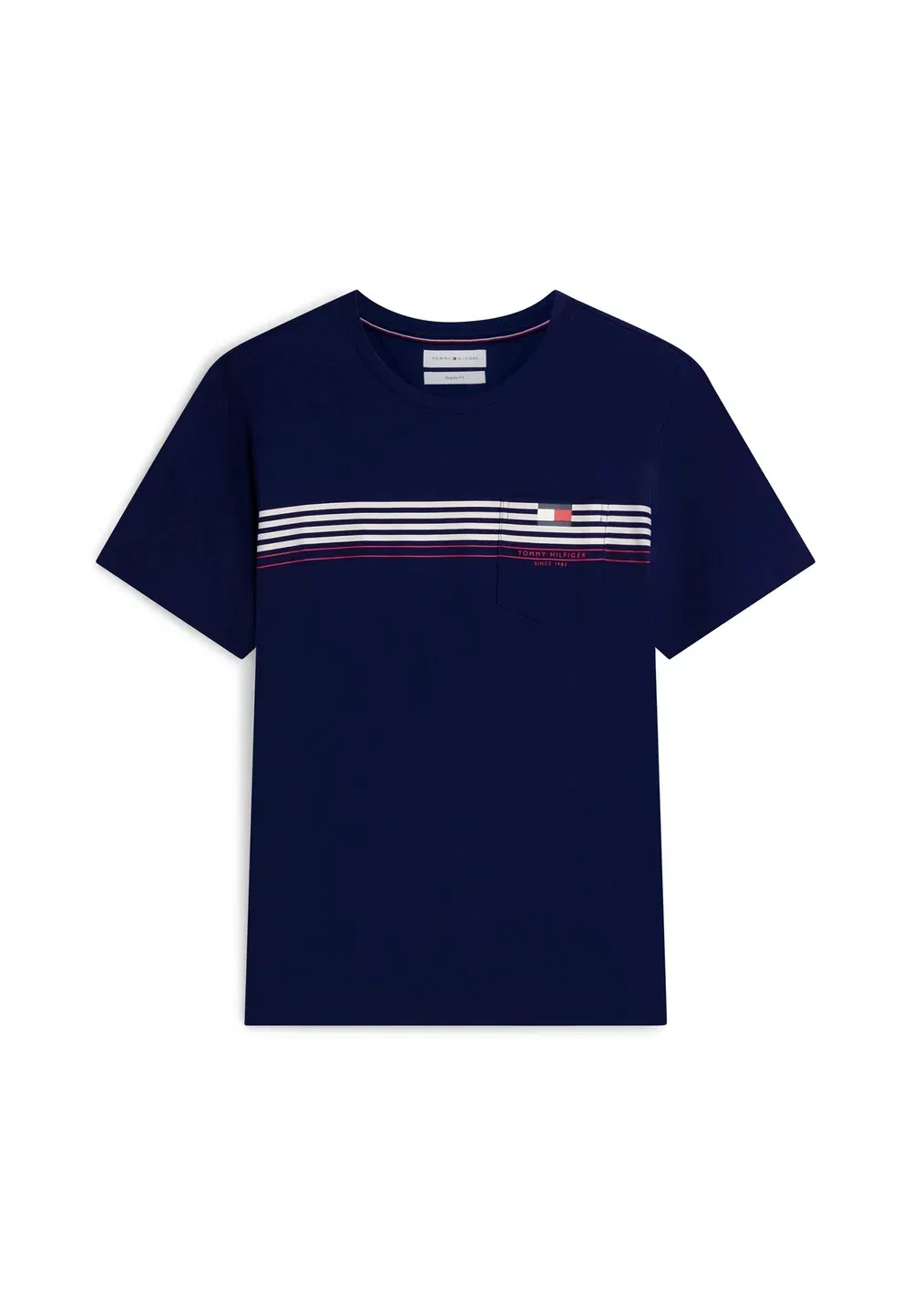 Футболка с перепечатанным рисунком в виде полосы от Rwb Tommy Hilfiger, Carbon Navy — фото 4