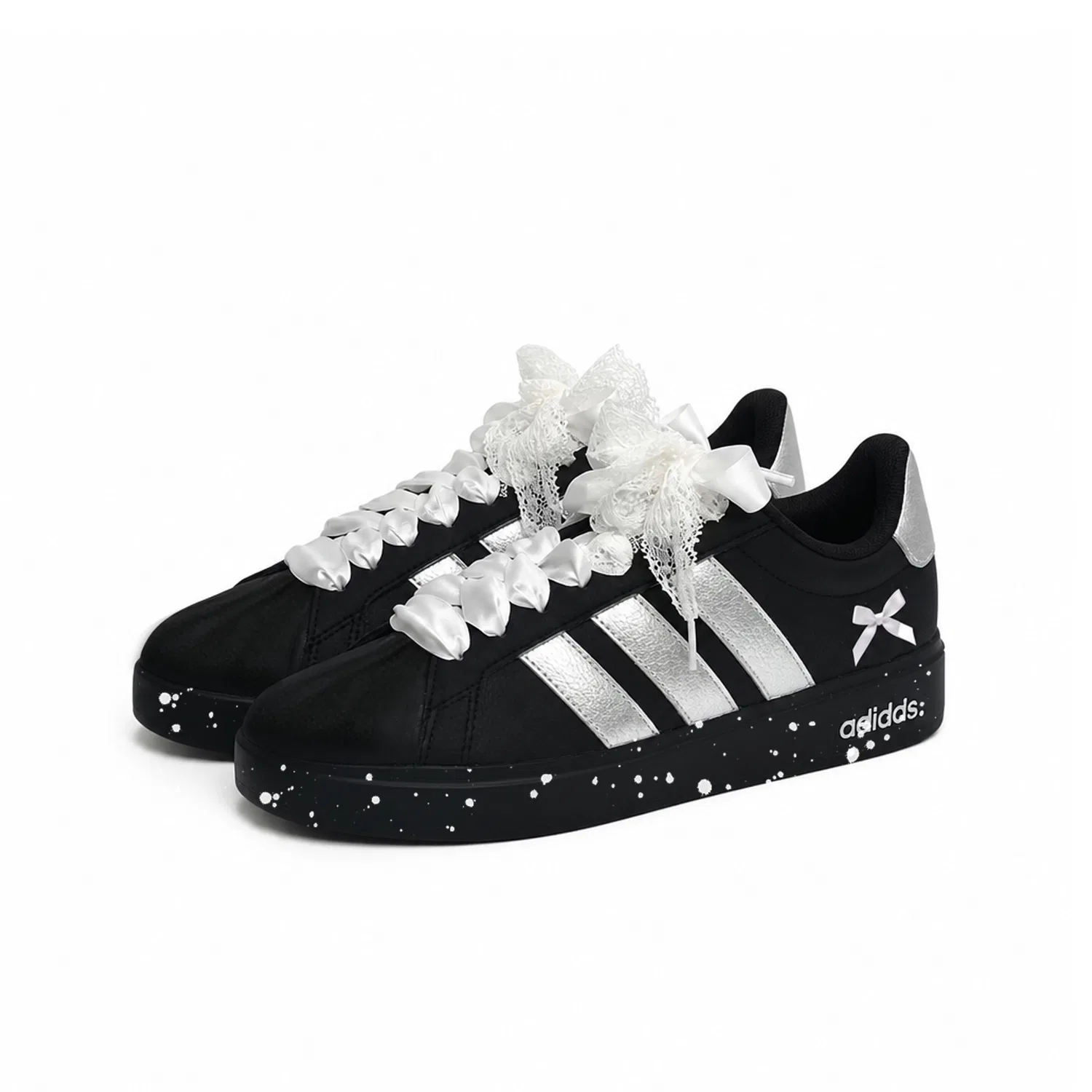 Детские кроссовки для скейтбординга с декором Street Talk Adidas, Silver — фото 4