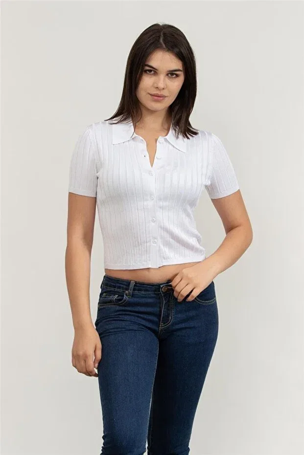Женская рубашка с коротким рукавом Calvin Klein, White