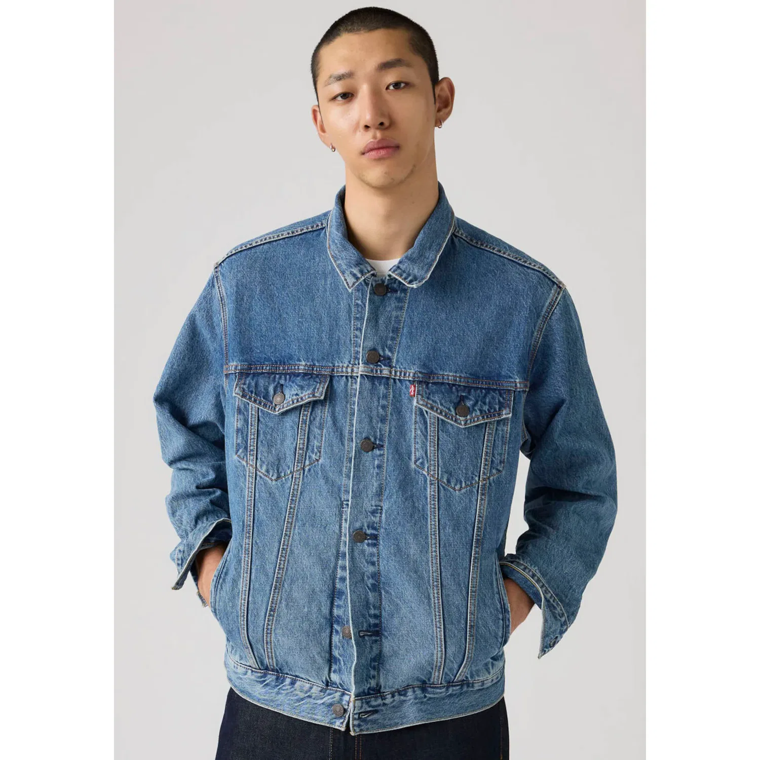 Мужская джинсовая куртка свободного кроя New Relaxed Fit Truck Levi's, Washed Away