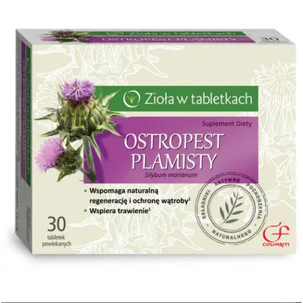 

Ostropest Mariendistel 30 таблеток Регенерация печени Пищеварение Детоксикация, Colfarm