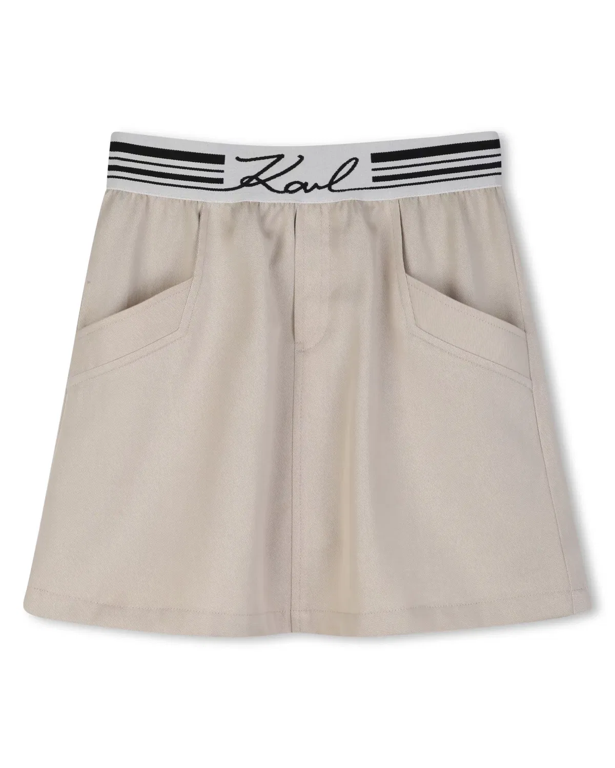 Детская юбка для девочек из лиоцелла Karl Lagerfeld Kids, Natural