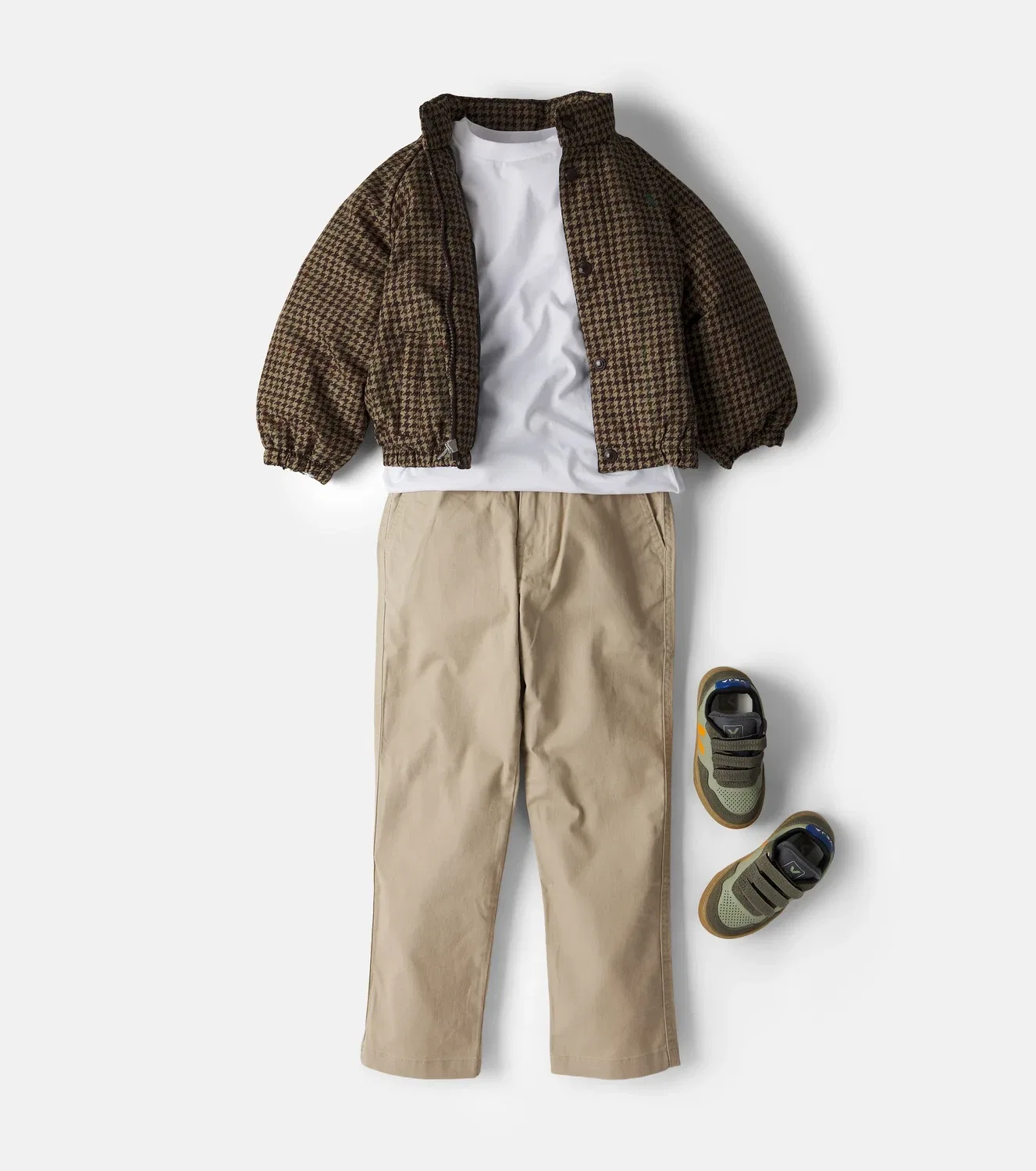 Легкая куртка с узором гусиная лапка, Polo Ralph Lauren Kids, коричневый — фото 2