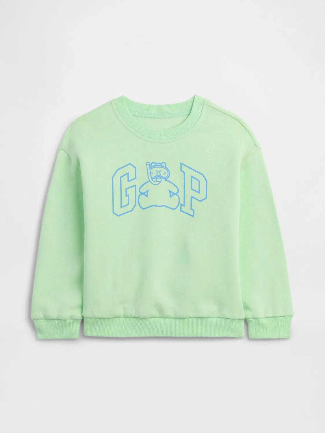 Свитшот Relaxed Crew Neck Gap, зеленый