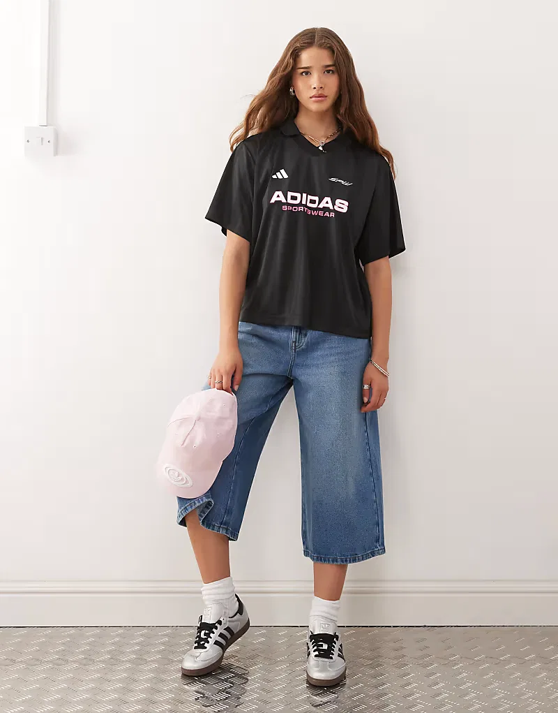 Футболка Adidas Originals House of Tiro, черный — фото 3