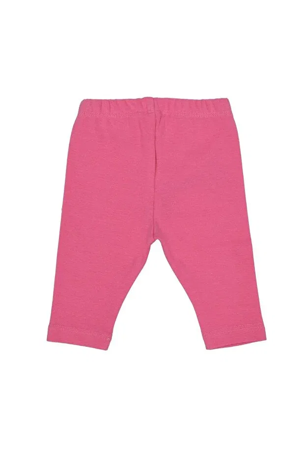 Детские леггинсы для девочек из рибаны Organickid, Pink — фото 2