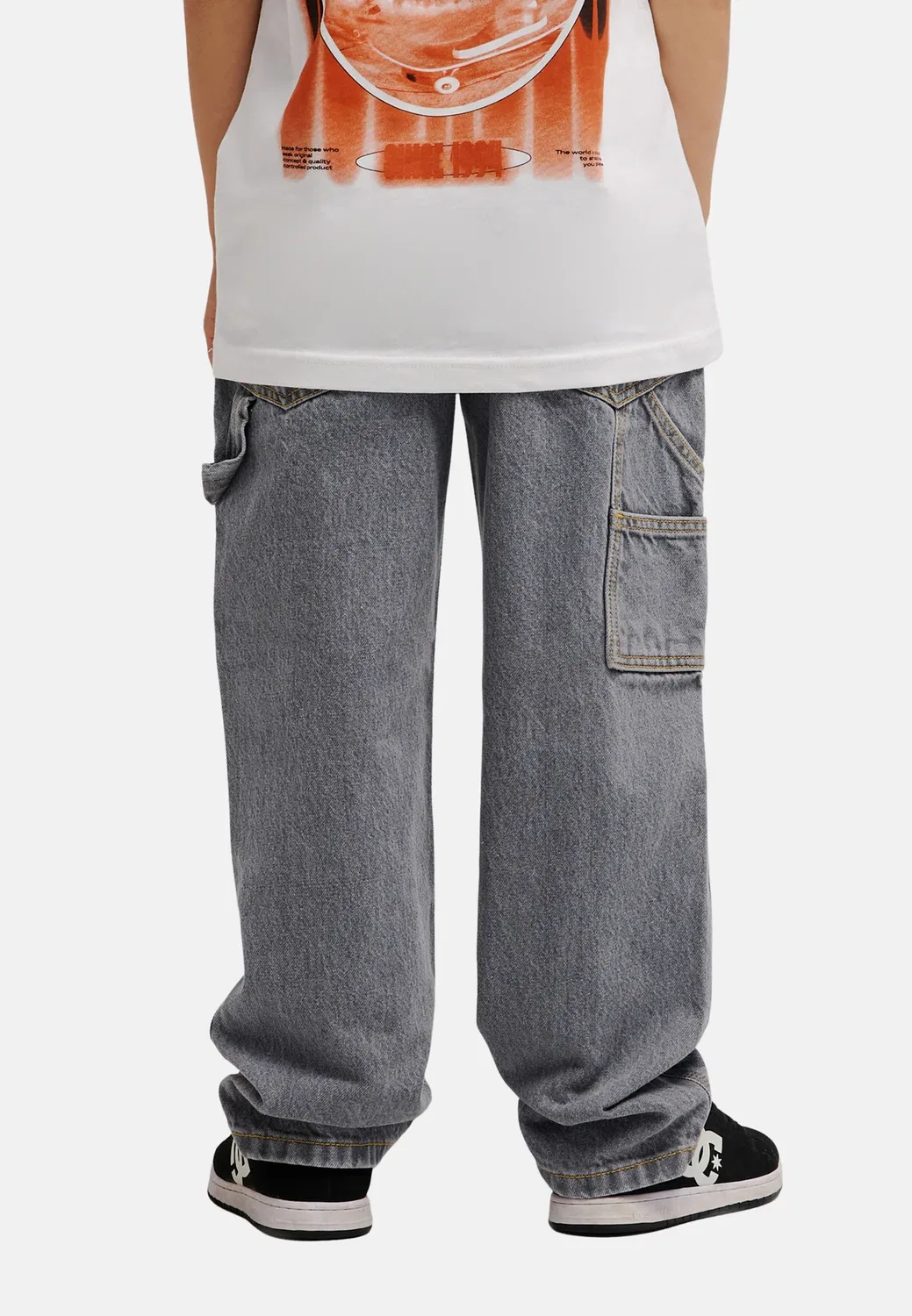 Carpenter Baggy - джинсы для молодежи 8-16 - джинсы свободного кроя Dc Shoes, Kpvw Medium Grey — фото 3