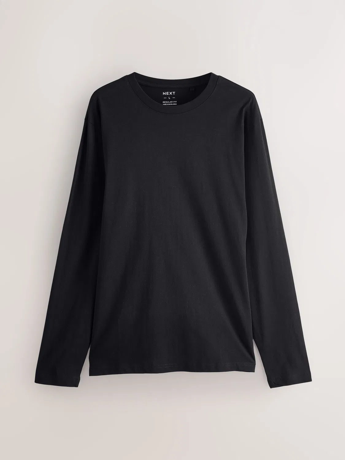 Футболка с длинным рукавом, Regular Fit, Essential Next, черный — фото 4