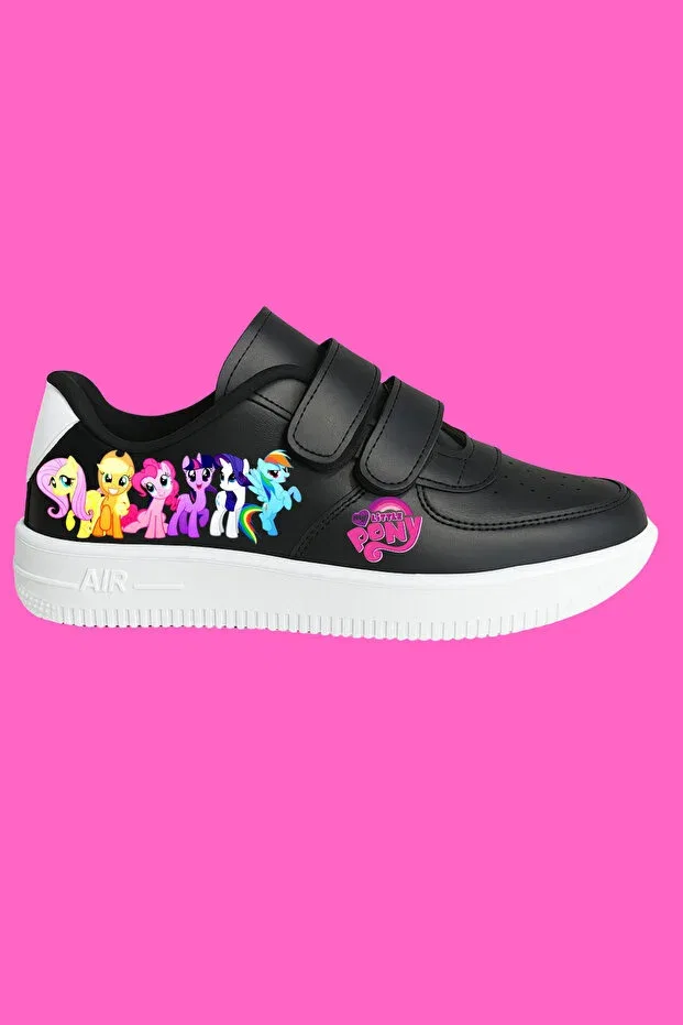 Детские спортивные туфли для девочек с принтом Little pony Mech Butik, Black