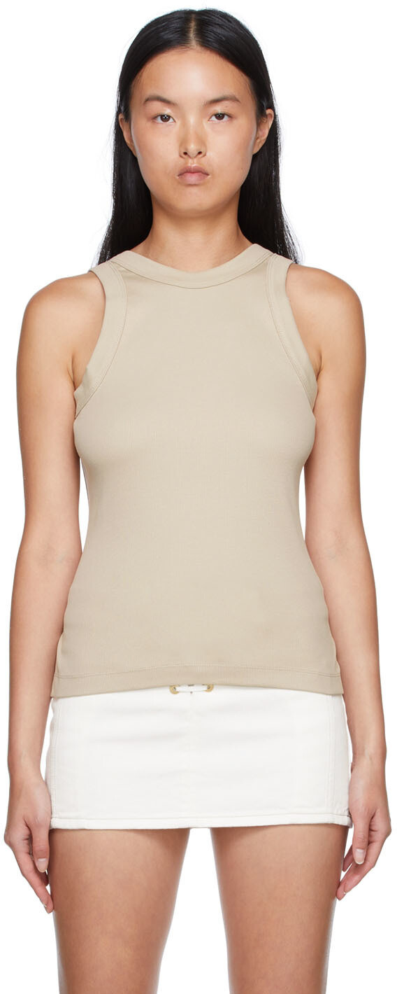 

Коричневая майка из органического хлопка Dion Lee