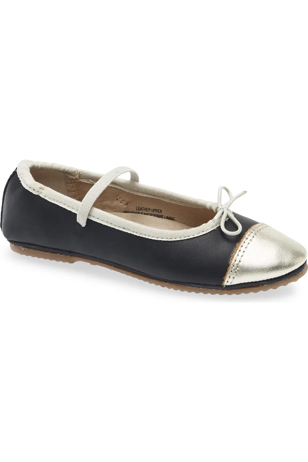Туфли детские на плоской подошве Shanni Old Soles, черный/золотой