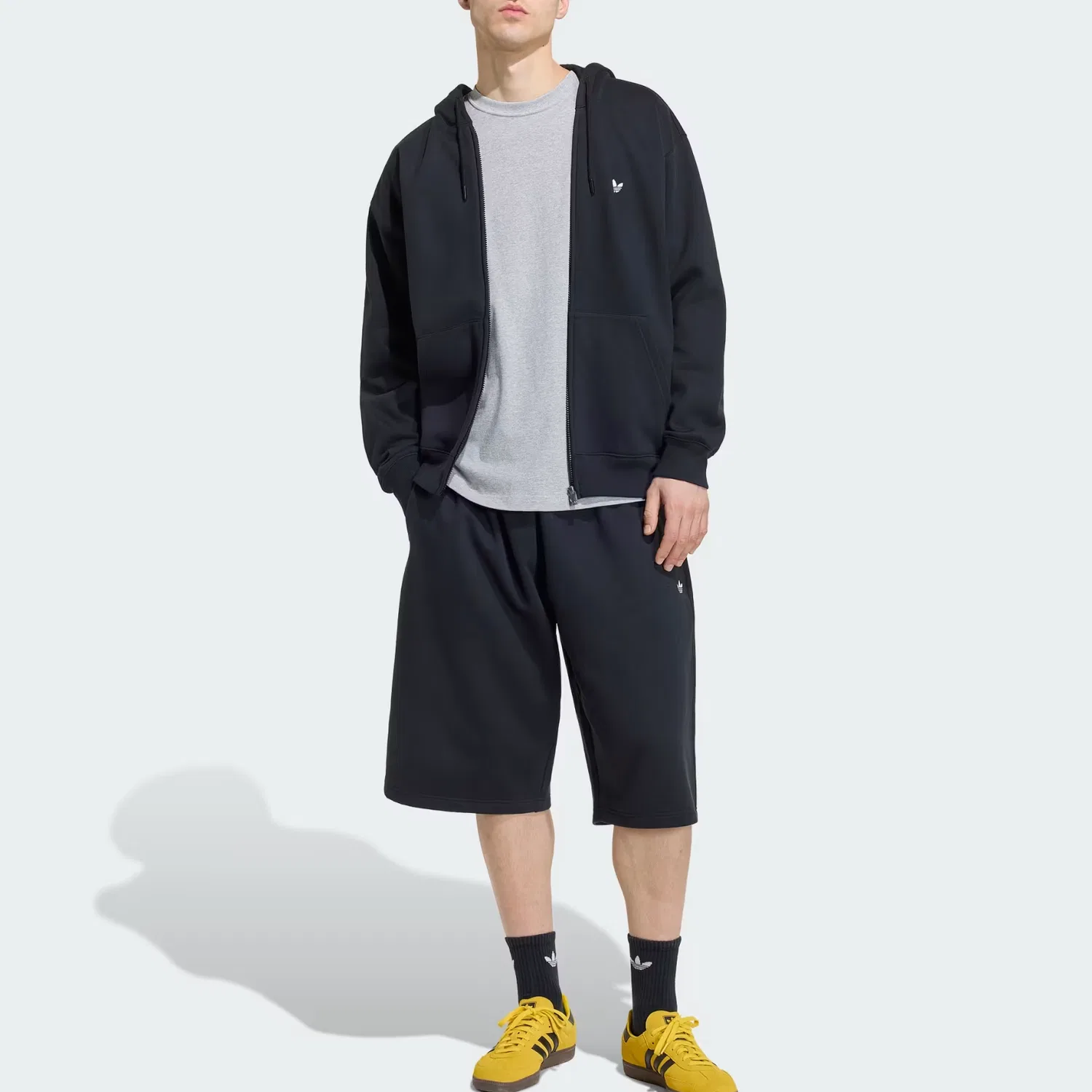 Мужская футболка с круглым вырезом Trefoil Essentials Adidas Originals, Medium Gray — фото 4